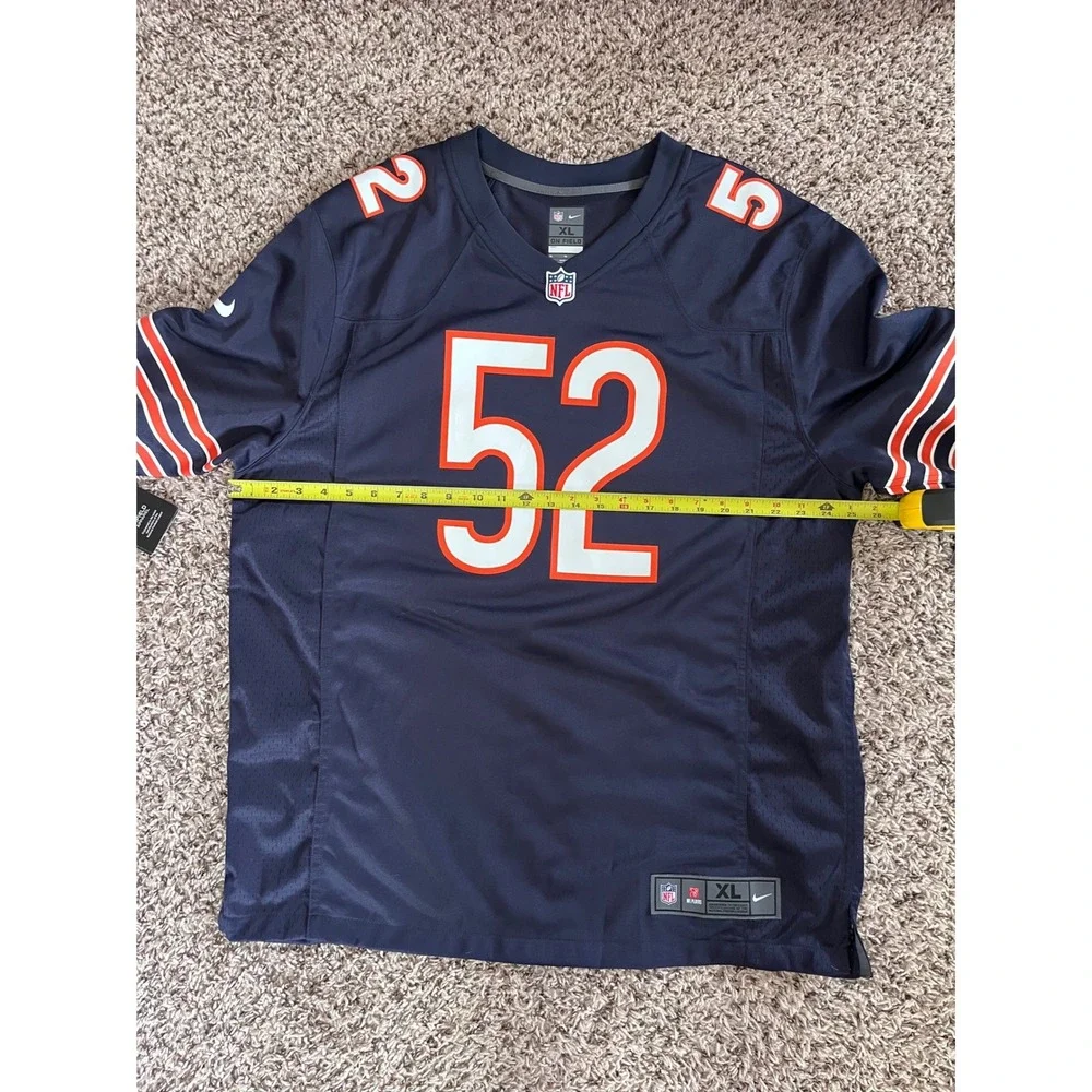 Nike Chicago Bears Khalil Mack 52 Navy Blue NFL Game Jersey Mens XL 87NM-CBGH